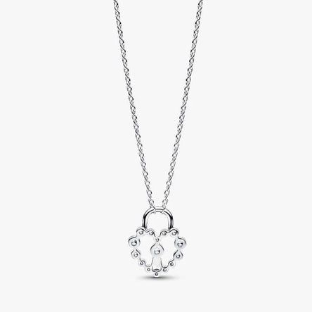 Pandora Sparkling Heart Padlock Pendant Necklace