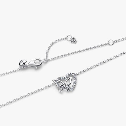Pandora Entwined Heart & Butterfly Pendant Necklace