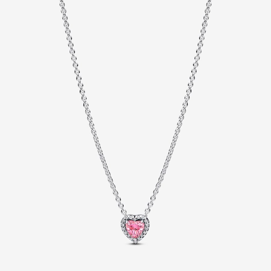 Pandora Pink Elevated Heart Necklace