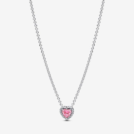 Pandora Pink Elevated Heart Necklace