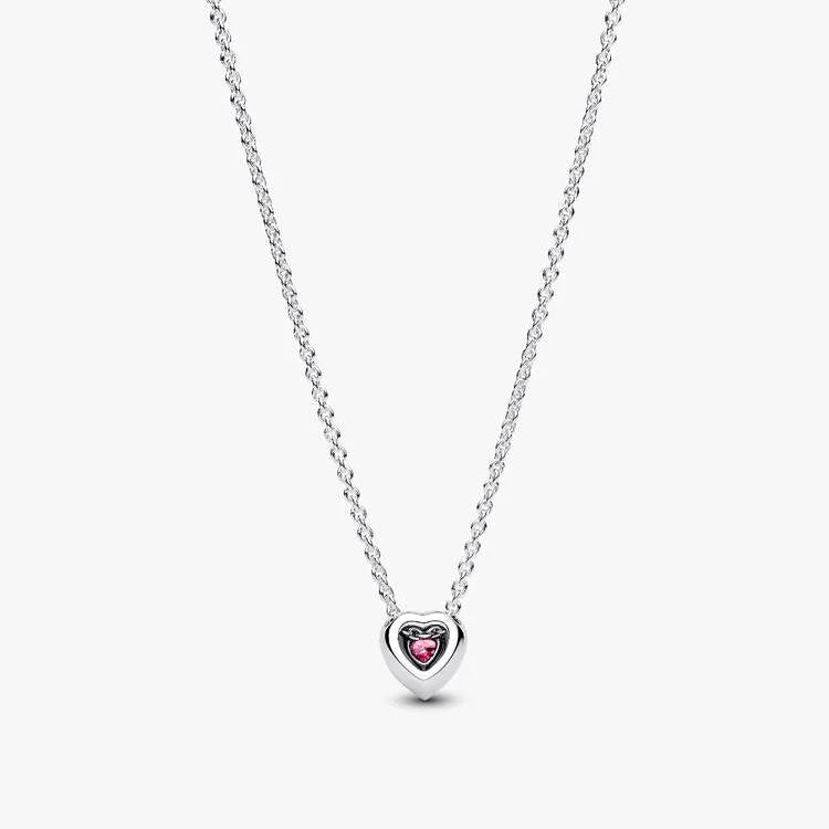 Pandora Pink Elevated Heart Necklace