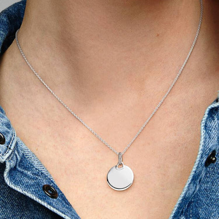 Pandora Engravable Round Tag Pendant