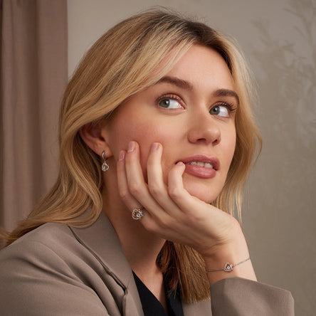 Clogau Forever Yours Silver Heart Drop Earrings