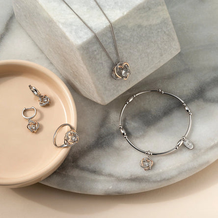 Clogau Forever Yours Silver Heart Drop Earrings