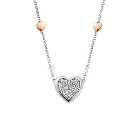 Clogau Forever Yours Sterling Silver Love Heart Necklace with Swarovski® Zirconia