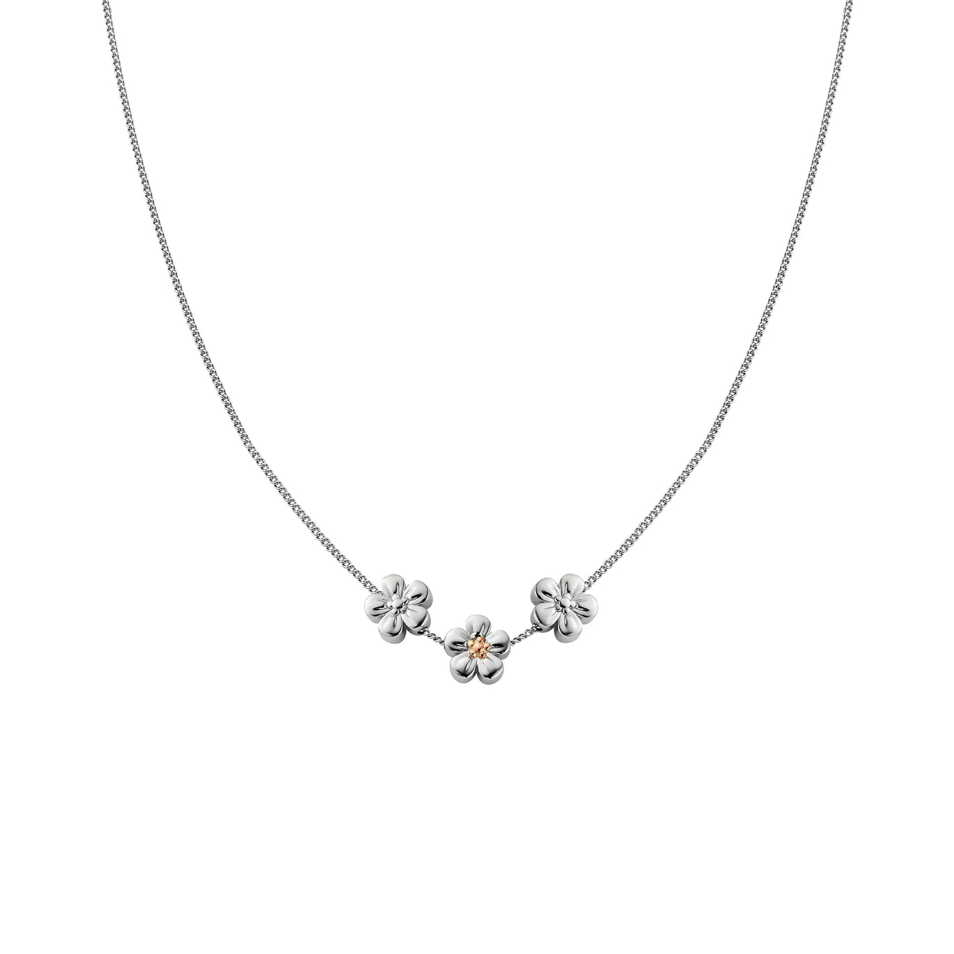 Clogau Nature's Wonder Sterling Silver Forget-Me-Not Adjustable Necklace