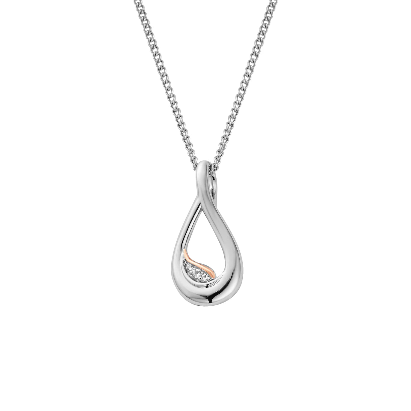 Clogau Past Present Future® Sterling Silver Twist Pendant with Topaz