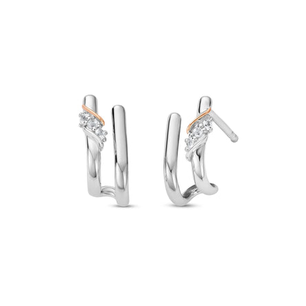 Clogau Past Present Future® Sterling Silver Curve Stud Earrings with Topaz