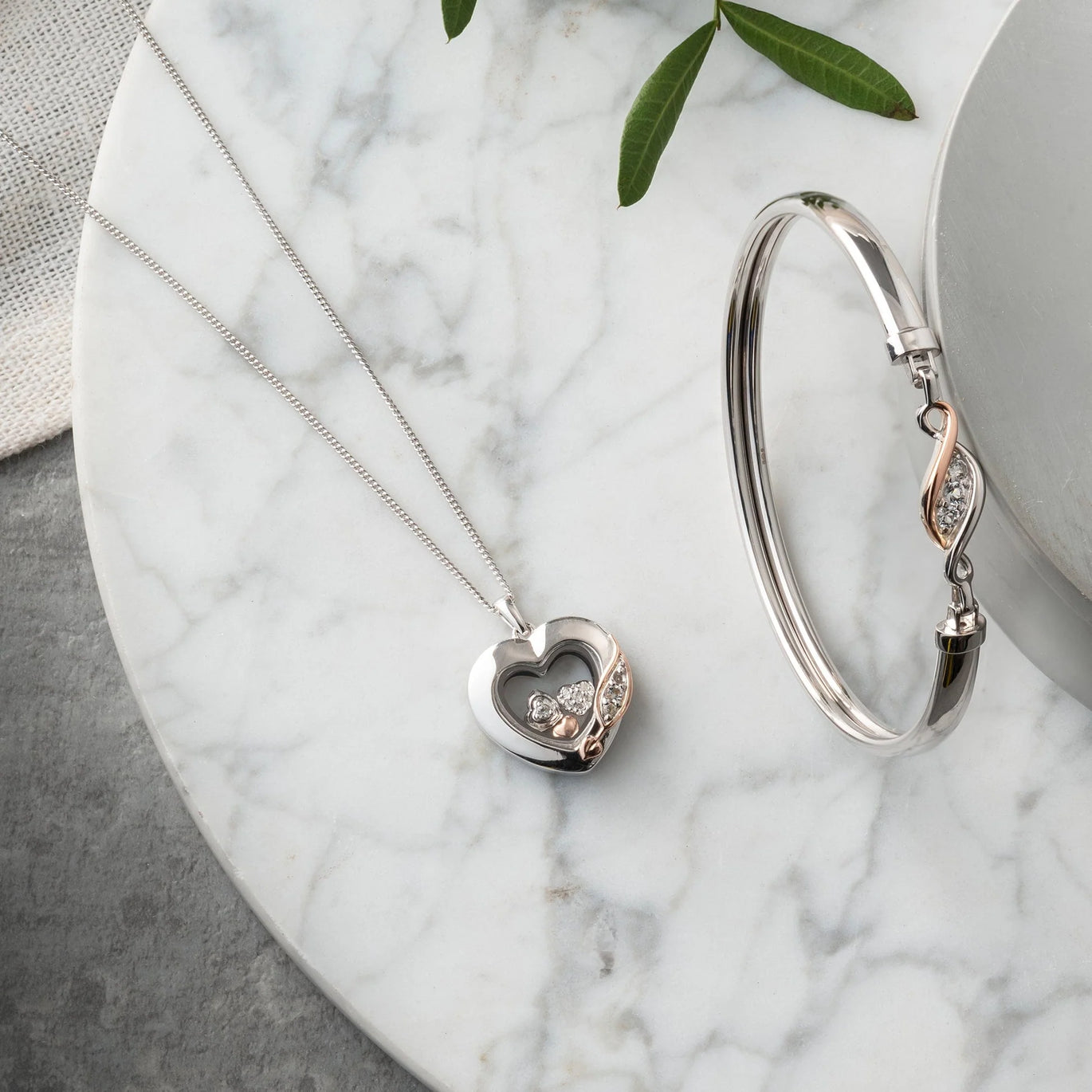 Clogau Past Present Future® Sterling Silver Heart Inner Charm Pendant with Swarovski® Zirconia