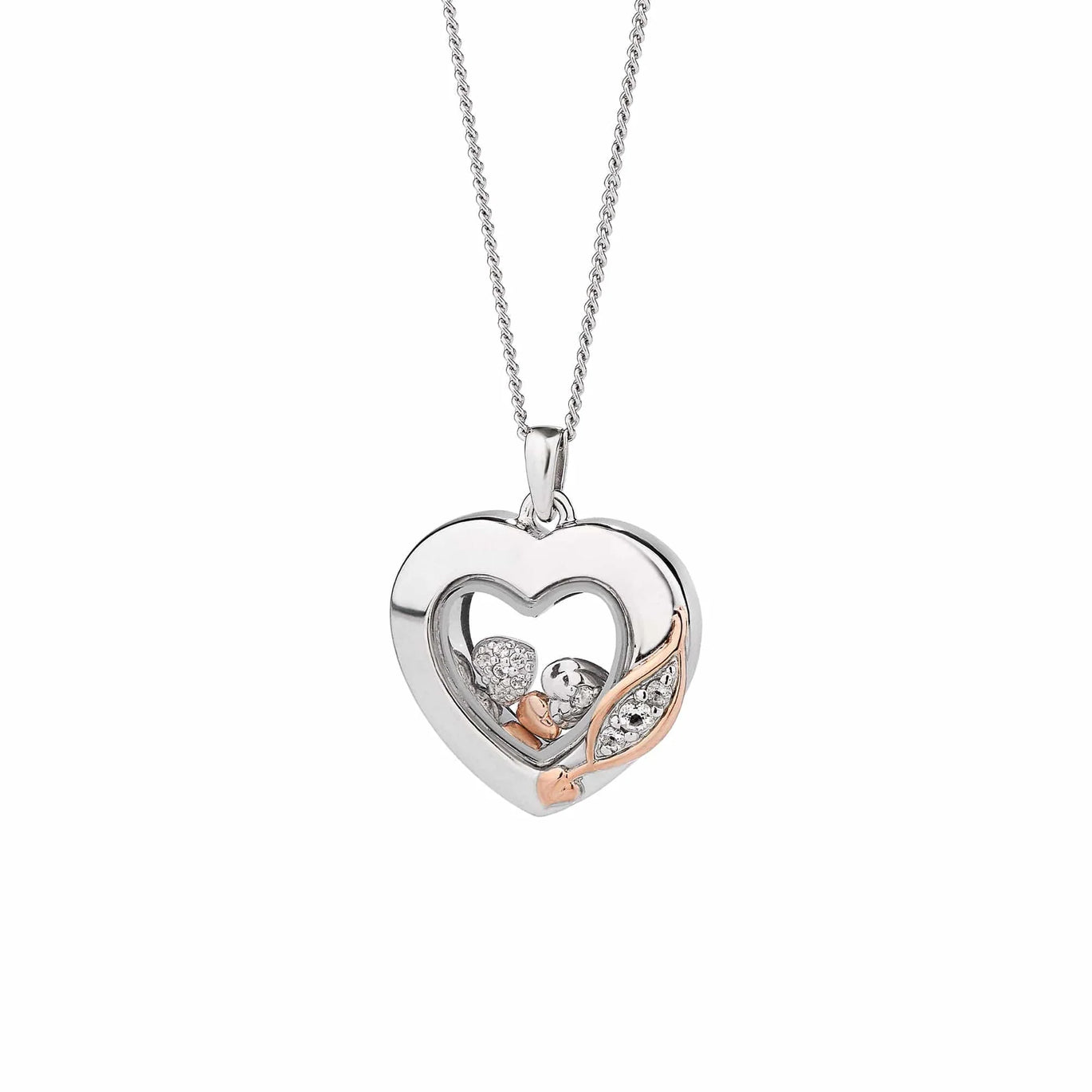 Clogau Past Present Future® Sterling Silver Heart Inner Charm Pendant with Swarovski® Zirconia