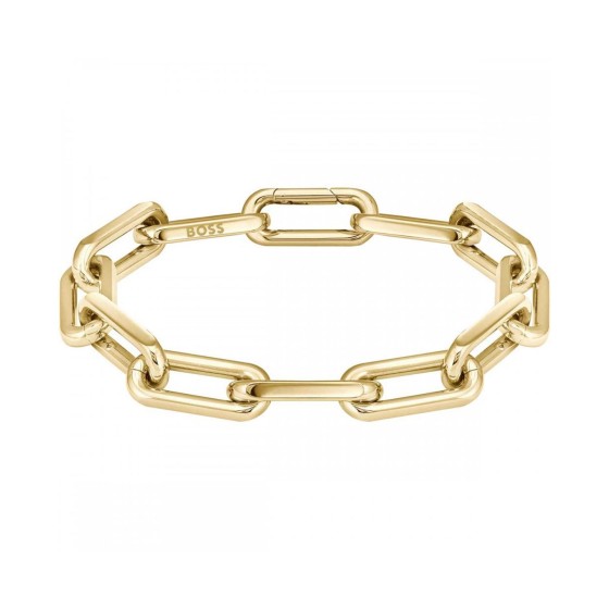 Boss Ladies Gold Plated Halia Link Bracelet