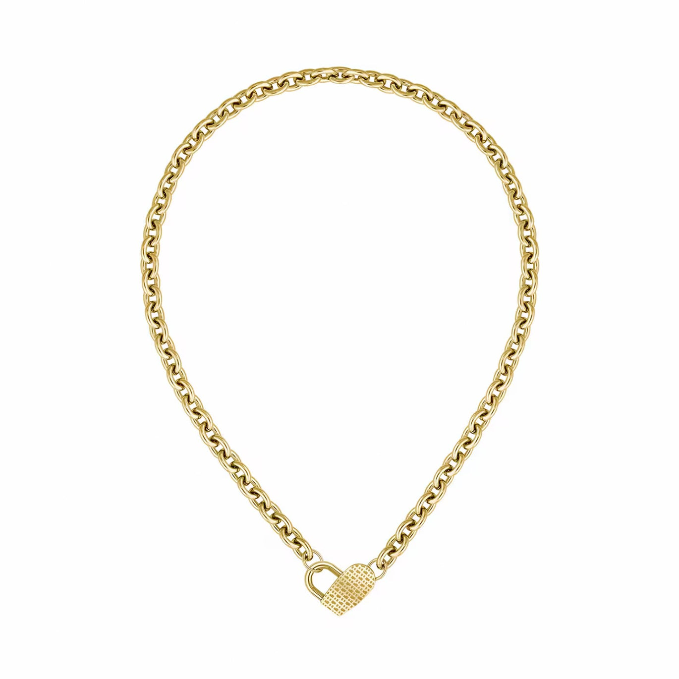 BOSS Dinya Gold Plated Heart Necklace