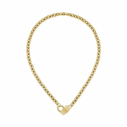 BOSS Dinya Gold Plated Heart Necklace