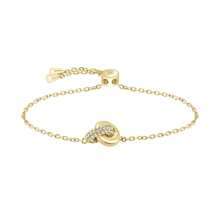 BOSS Live Precious Gold Plated Stainless Steel Linked Circle Ladies Bracelet