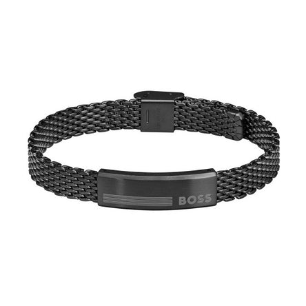BOSS Mens Alen Black IP Bracelet