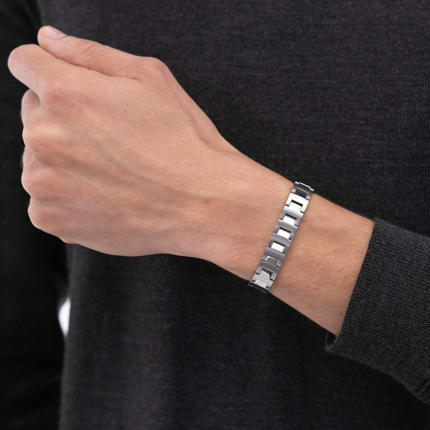 BOSS Candor Stainless Steel Link Mens Bracelet