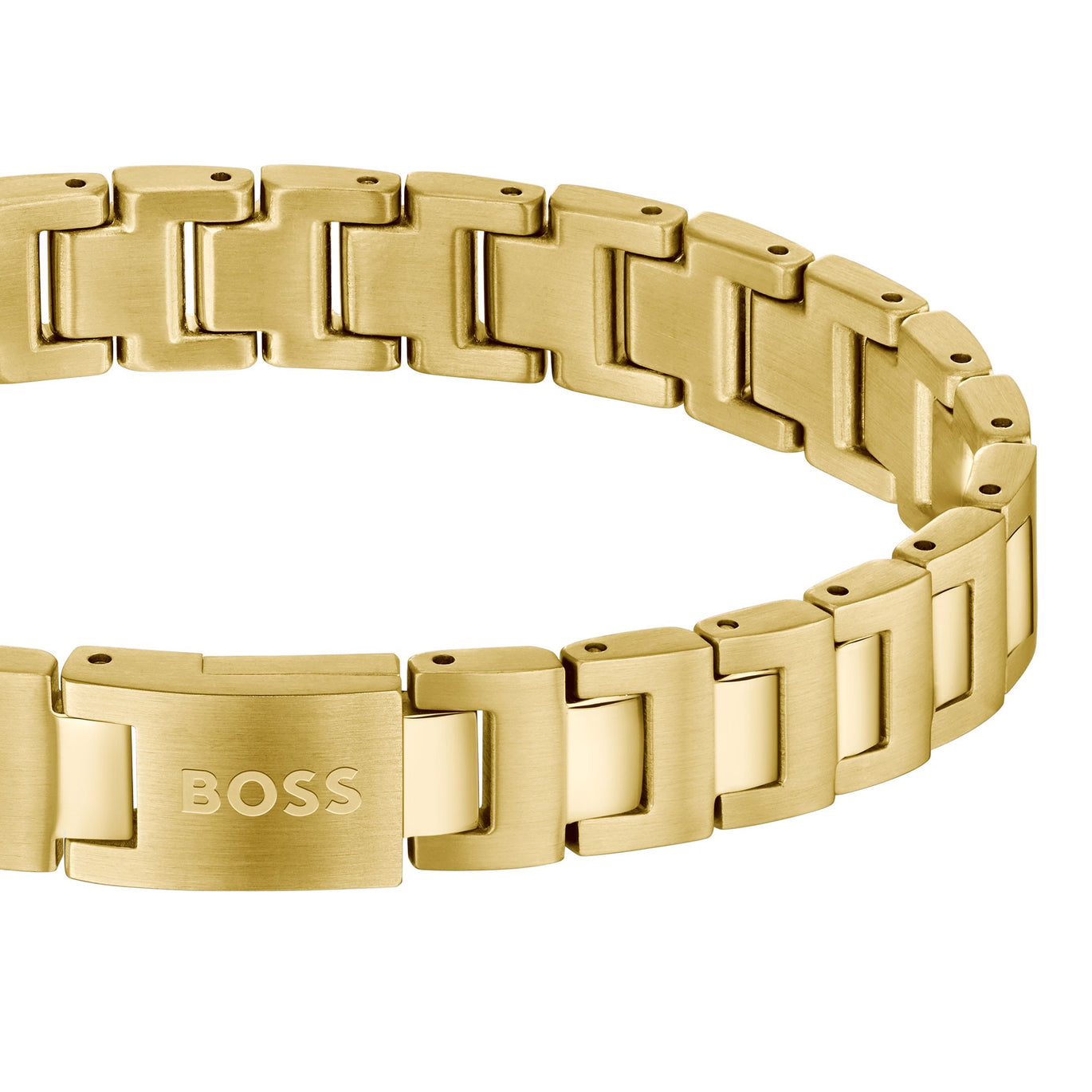 BOSS Candor Gold Plated Stainless Steel Link Mens Bracelet
