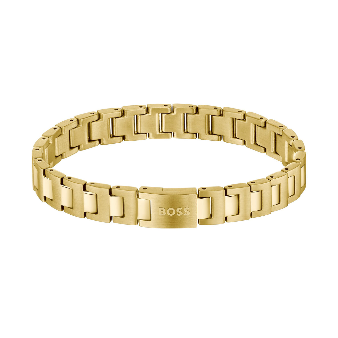 BOSS Candor Gold Plated Stainless Steel Link Mens Bracelet