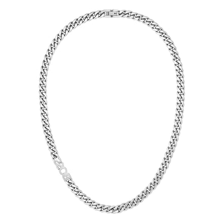 BOSS Kassy Stainless Steel 8mm Logo Chain Mens Necklace