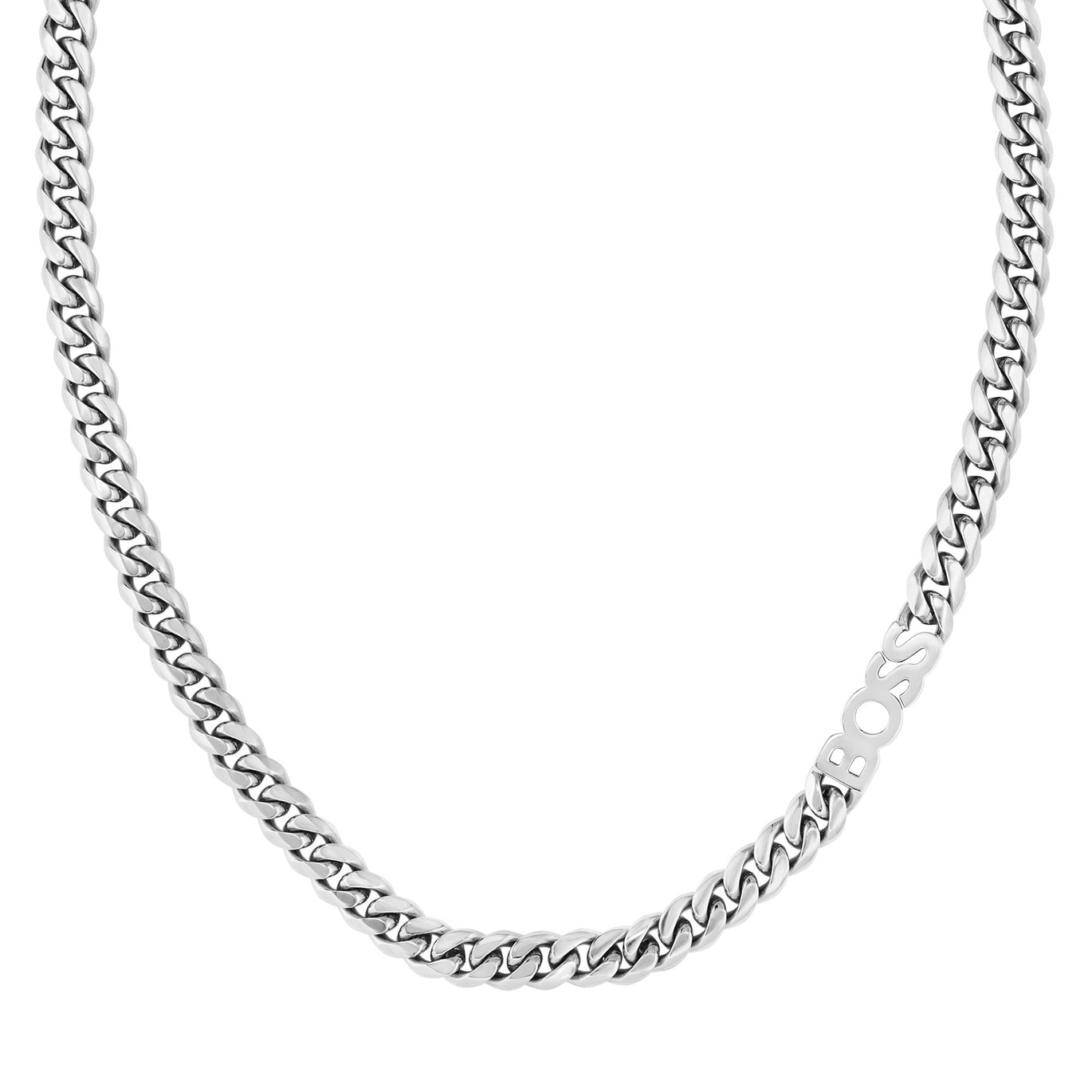 BOSS Kassy Stainless Steel 8mm Logo Chain Mens Necklace