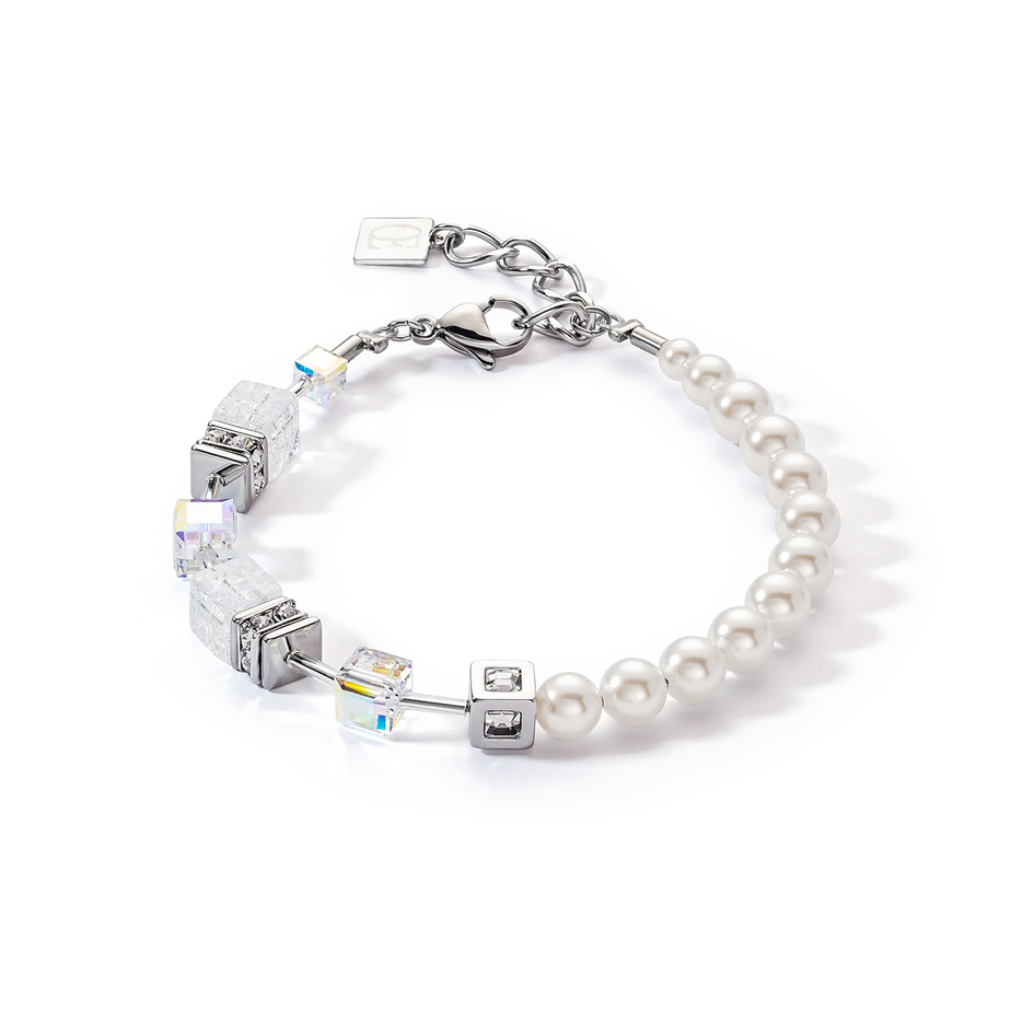 Coeur De Lion GeoCube Precious Fusion White Pearl Bracelet