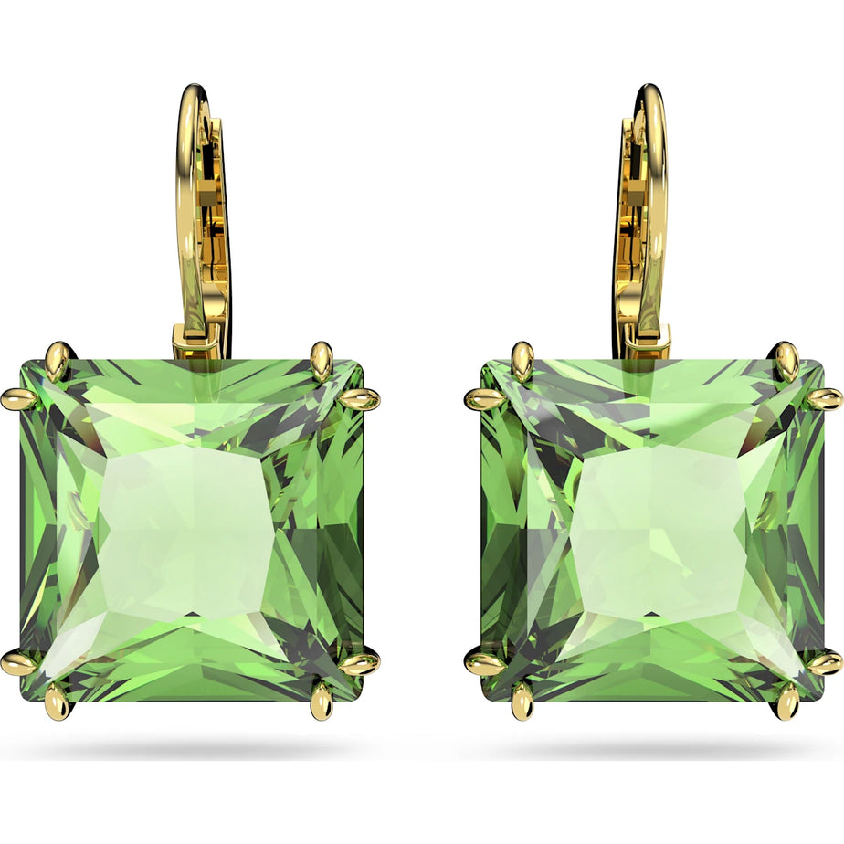 Swarovski Millenia Gold Drop Earrings Green