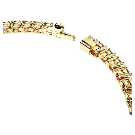 Swarovski Gold Tone Matrix Tennis Bracelet White Stones