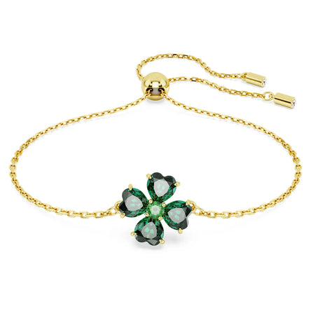 Swarovski Idyllia Gold Tone Bracelet with Green Clover