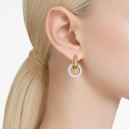 Swarovski Gold-Toned Dextera Hoop Earrings