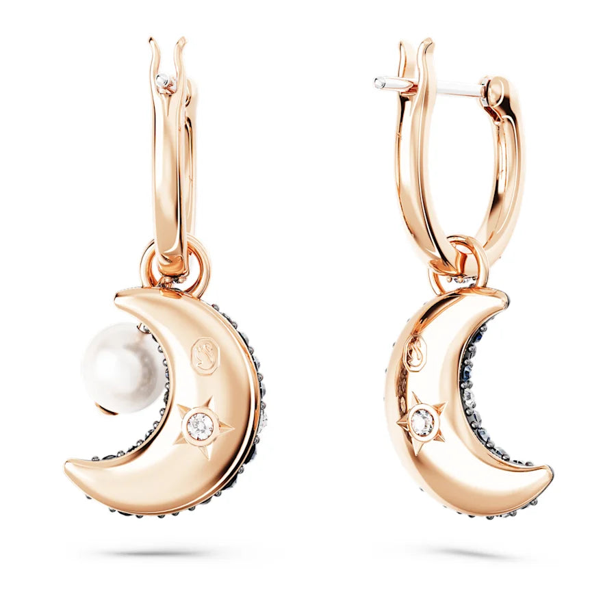 Swarovski Rose Gold Luna Drop Earrings