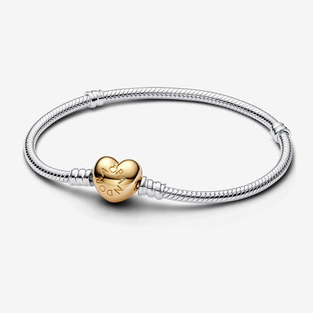 Pandora Heart Clasp Snake Chain Bracelet