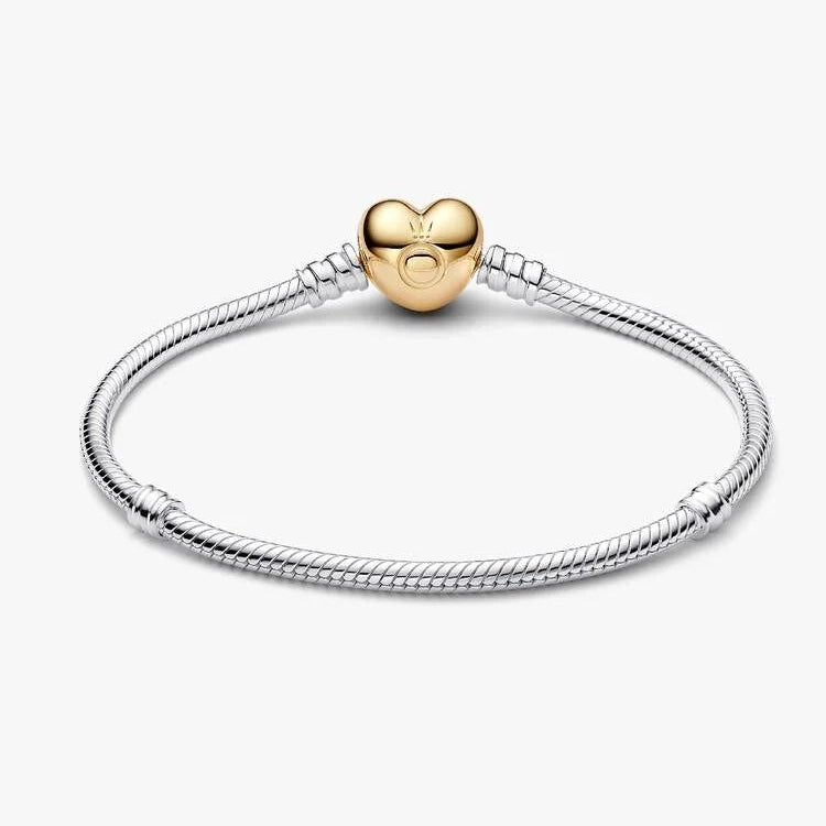 Pandora Heart Clasp Snake Chain Bracelet