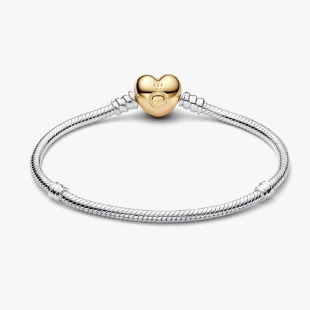 Pandora Heart Clasp Snake Chain Bracelet