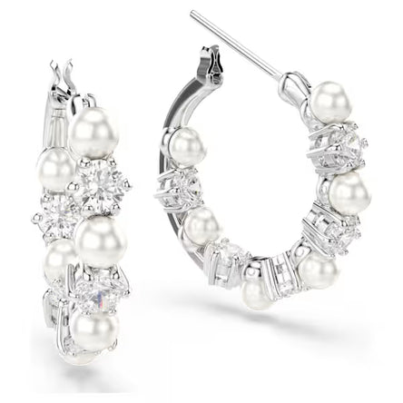 Swarovski Matrix Pearl Hoops
