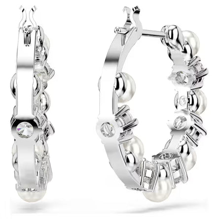 Swarovski Matrix Pearl Hoops
