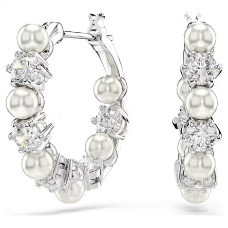 Swarovski Matrix Pearl Hoops