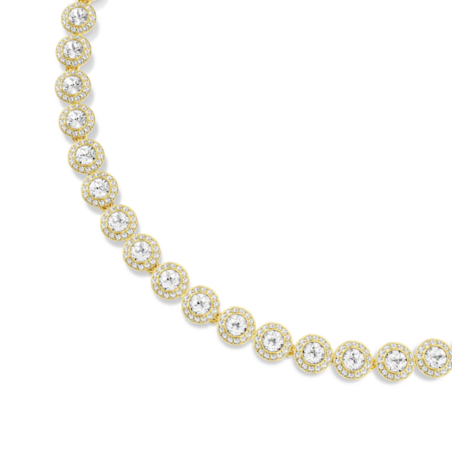Una Angelic Gold Tennis necklace