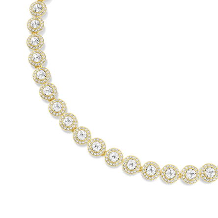 Una Angelic Gold Tennis necklace