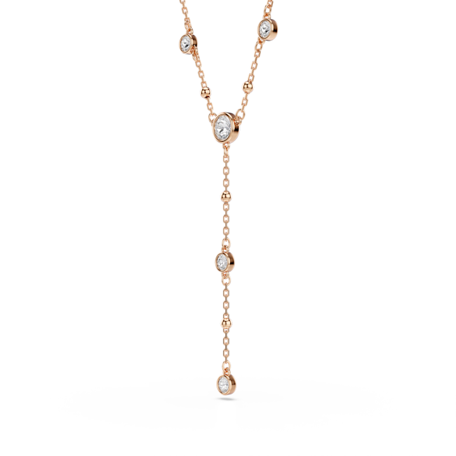 Swarovski Rose Gold Imber Y necklace