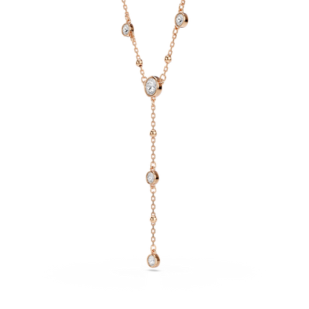 Swarovski Rose Gold Imber Y necklace