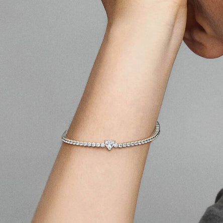 Pandora Sparkling Heart Tennis Bracelet