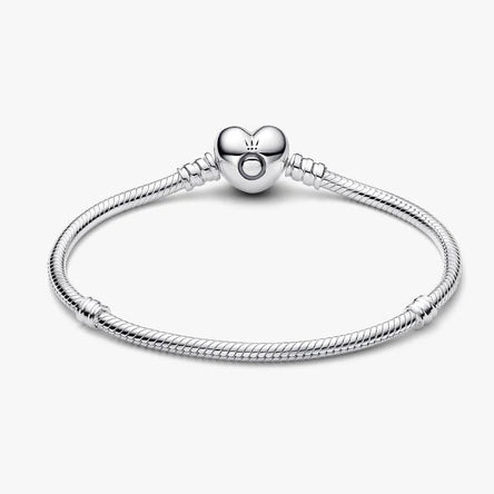 Pandora Sparkling Heart & Snake Chain Bracelet