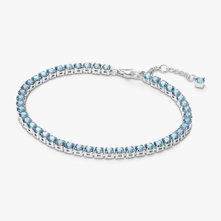 Pandora Sparkling Light Blue Tennis Bracelet