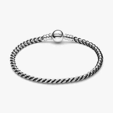 Pandora Black Cord Box Chain Bracelet