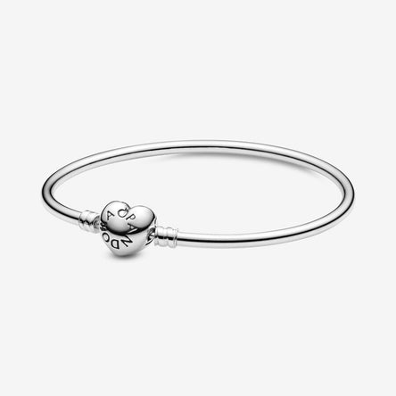 Pandora Logo Heart Clasp Bangle