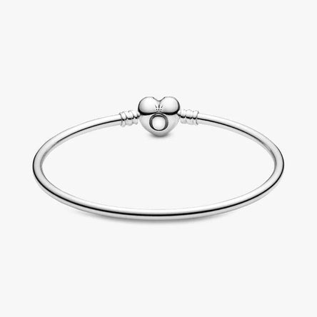 Pandora Logo Heart Clasp Bangle