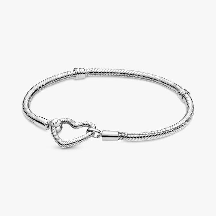 Pandora Heart Closure Snake Chain Bracelet