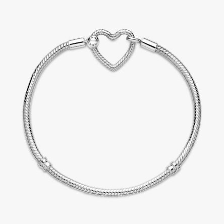 Pandora Heart Closure Snake Chain Bracelet