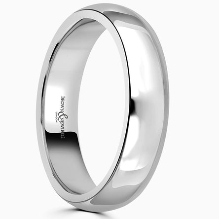18ct White Gold Heavier Court Wedding Ring