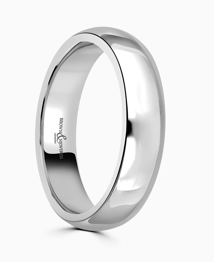 18ct White Gold Heavier Court Wedding Ring